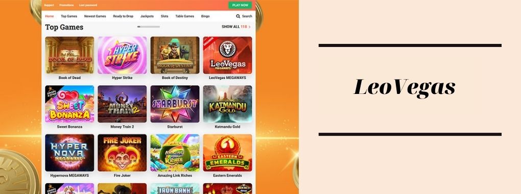 LeoVegas casino games list overview in India